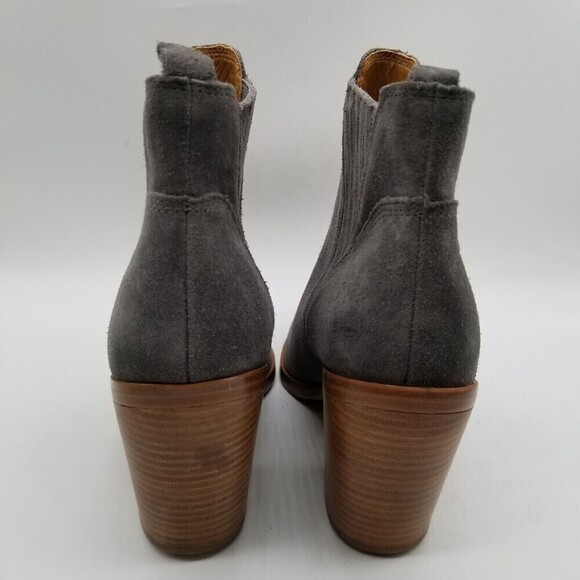 Marc Fisher Womens Gray Suede Pointed Toe Block Heel Gadri Booties 9 M - Picture 5 of 7